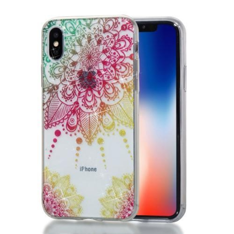Shine gelový obal na iPhone X - mandala