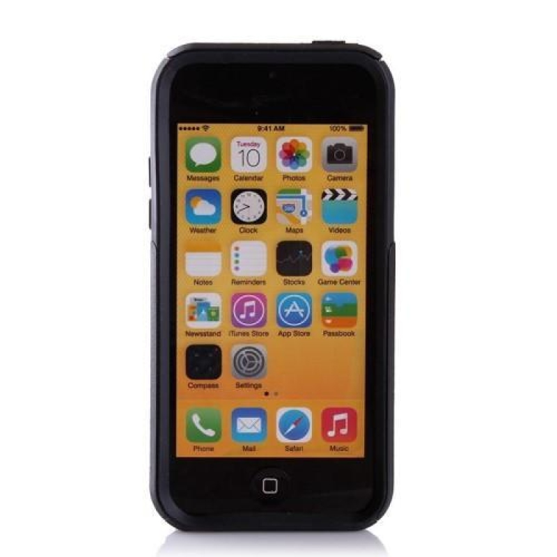 Shock hybridní odolný obal na iPhone 5C - černý