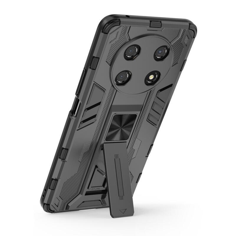 Shock odolný hybridní kryt s výklopným stojánkem na mobil Honor Magic 4 Lite 5G - černý