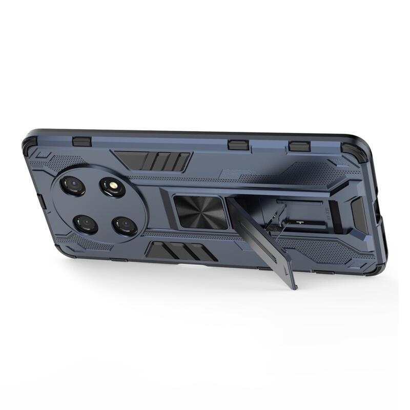 Shock odolný hybridní kryt s výklopným stojánkem na mobil Honor Magic 4 Lite 5G - modrý