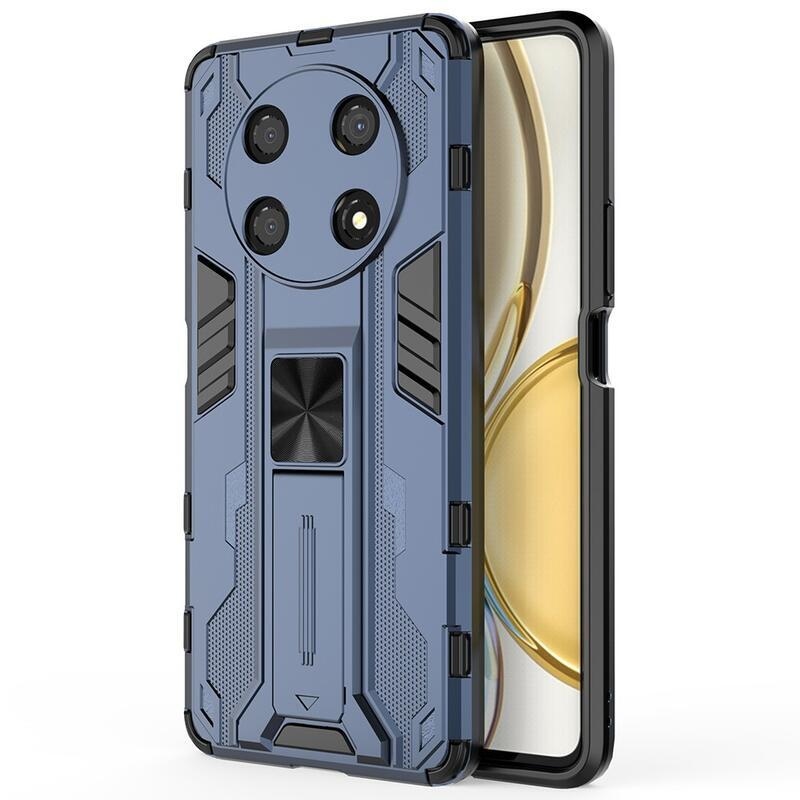 Shock odolný hybridní kryt s výklopným stojánkem na mobil Honor Magic 4 Lite 5G - modrý