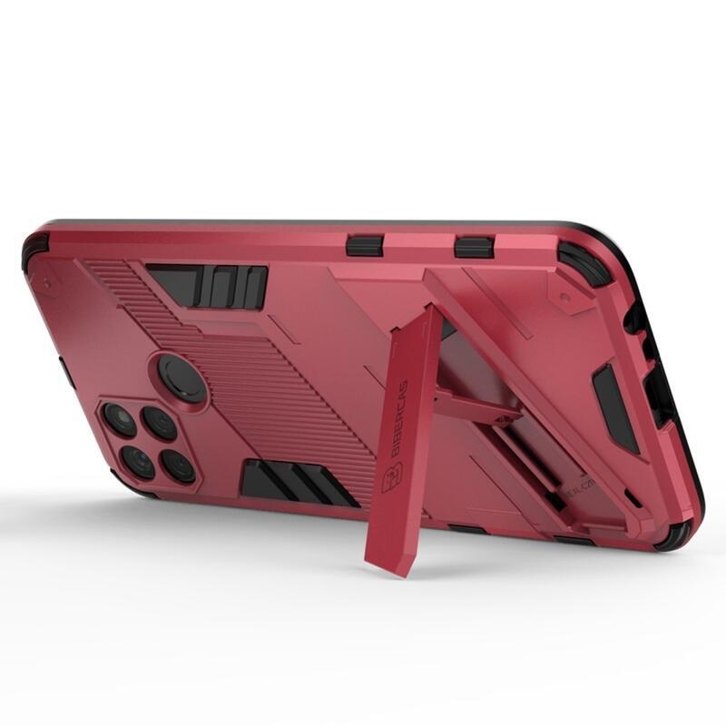 Shock odolný hybridní kryt s výklopným stojánkem na mobil Realme C21Y/C25Y - rose