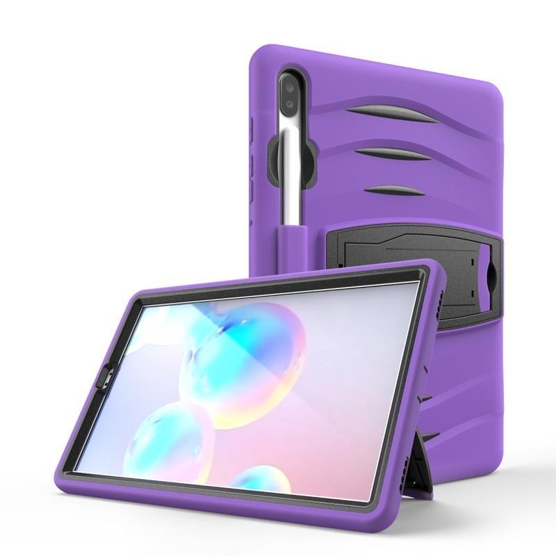 Shock odolný hybridní obal se stojánkem na tablet Samsung Galaxy Tab S6 T860/T865 - fialový