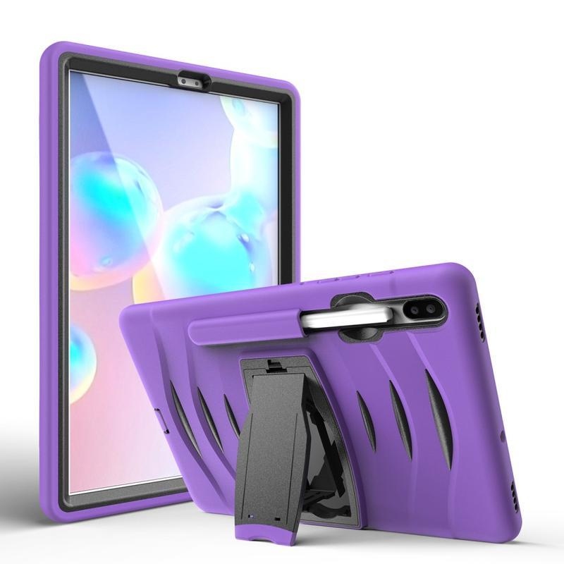Shock odolný hybridní obal se stojánkem na tablet Samsung Galaxy Tab S6 T860/T865 - fialový