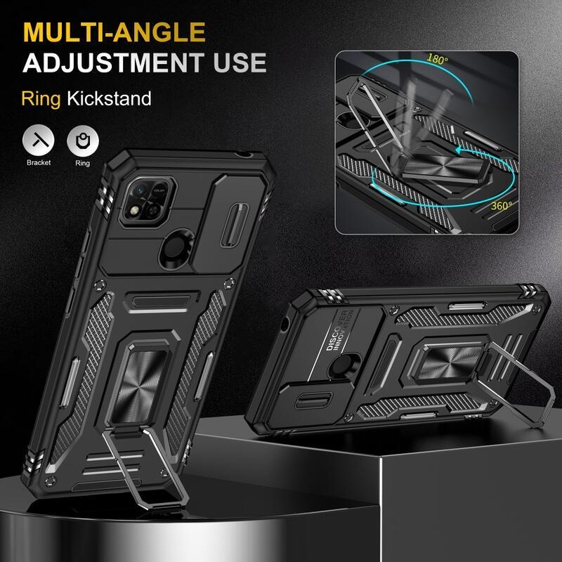 Shock zasunovací hybridní kryt na Xiaomi Redmi 10A - černý