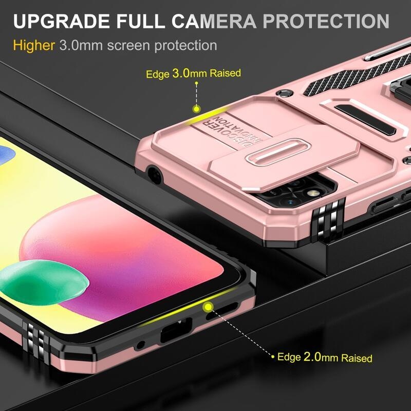 Shock zasunovací hybridní kryt na Xiaomi Redmi 10A - růžovozlatý