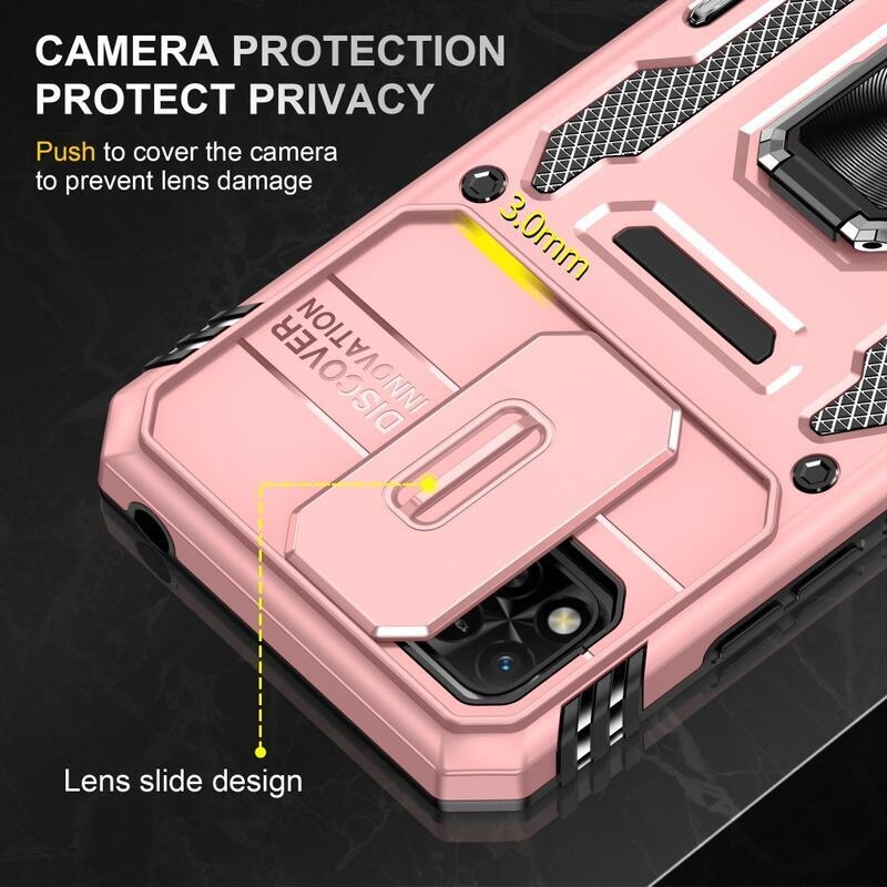 Shock zasunovací hybridní kryt na Xiaomi Redmi 10A - růžovozlatý