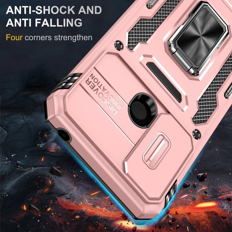 Shock zasunovací hybridní kryt na Xiaomi Redmi 10A - růžovozlatý
