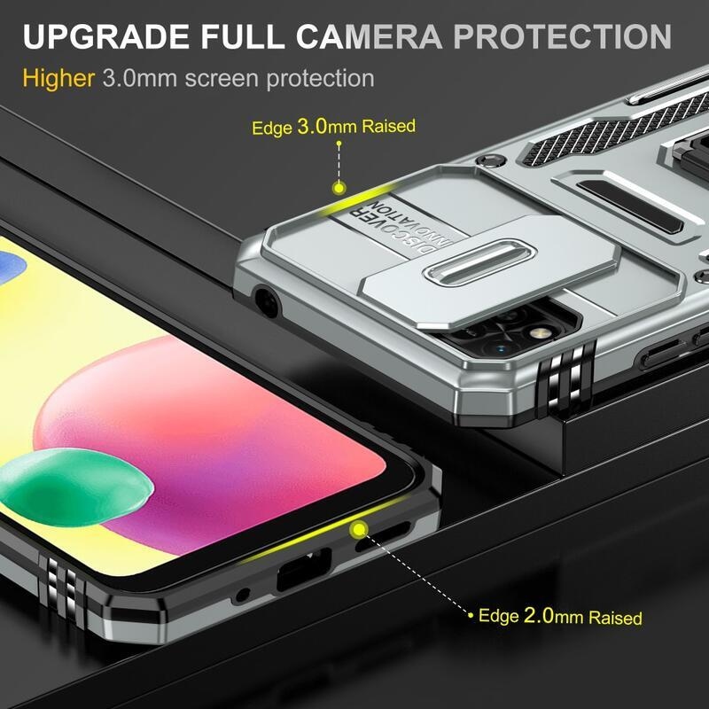 Shock zasunovací hybridní kryt na Xiaomi Redmi 10A - šedý