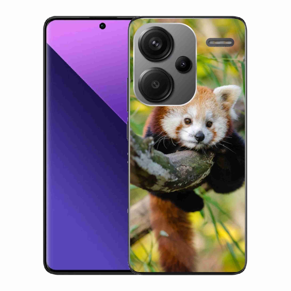 Gelový kryt mmCase na Xiaomi Redmi Note 13 Pro+ 5G - panda červená