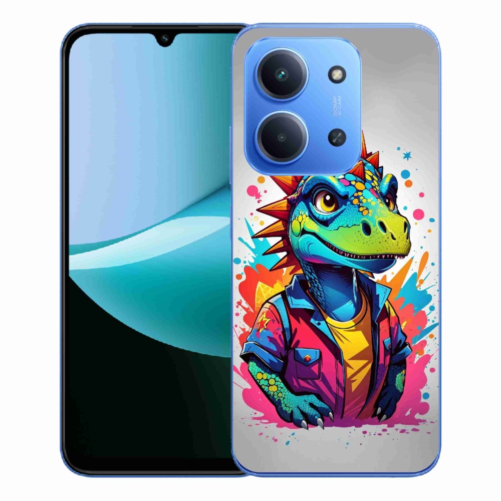 Gelový kryt mmCase na Xiaomi Redmi 15C 4G/5G (173mm) - barevný dinosaurus