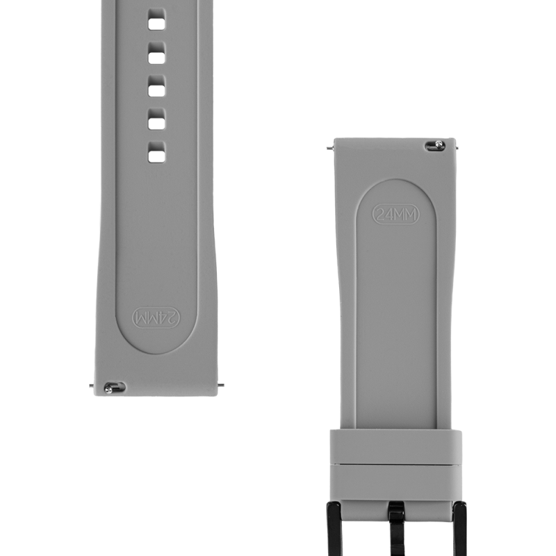 Tactical Quick Release Silikonový Řemínek 24mm Grey