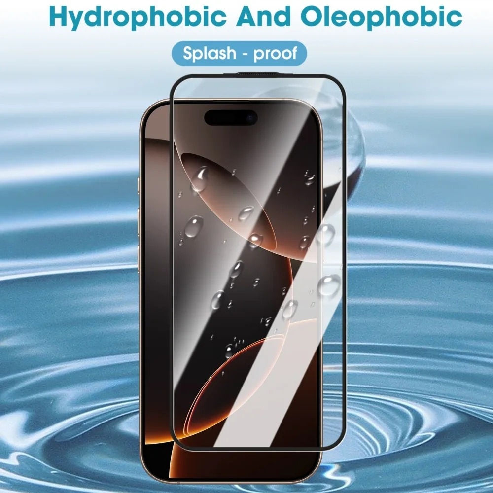 Silk celoplošné tvrzené sklo na mobil iPhone 18 Pro/17 Pro s aplikačním rámečkem