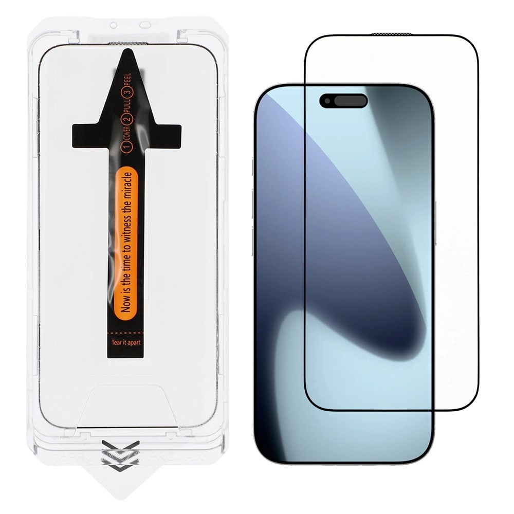 Silk celoplošné tvrzené sklo na mobil iPhone 18 Pro Max/17 Pro Max s aplikačním rámečkem
