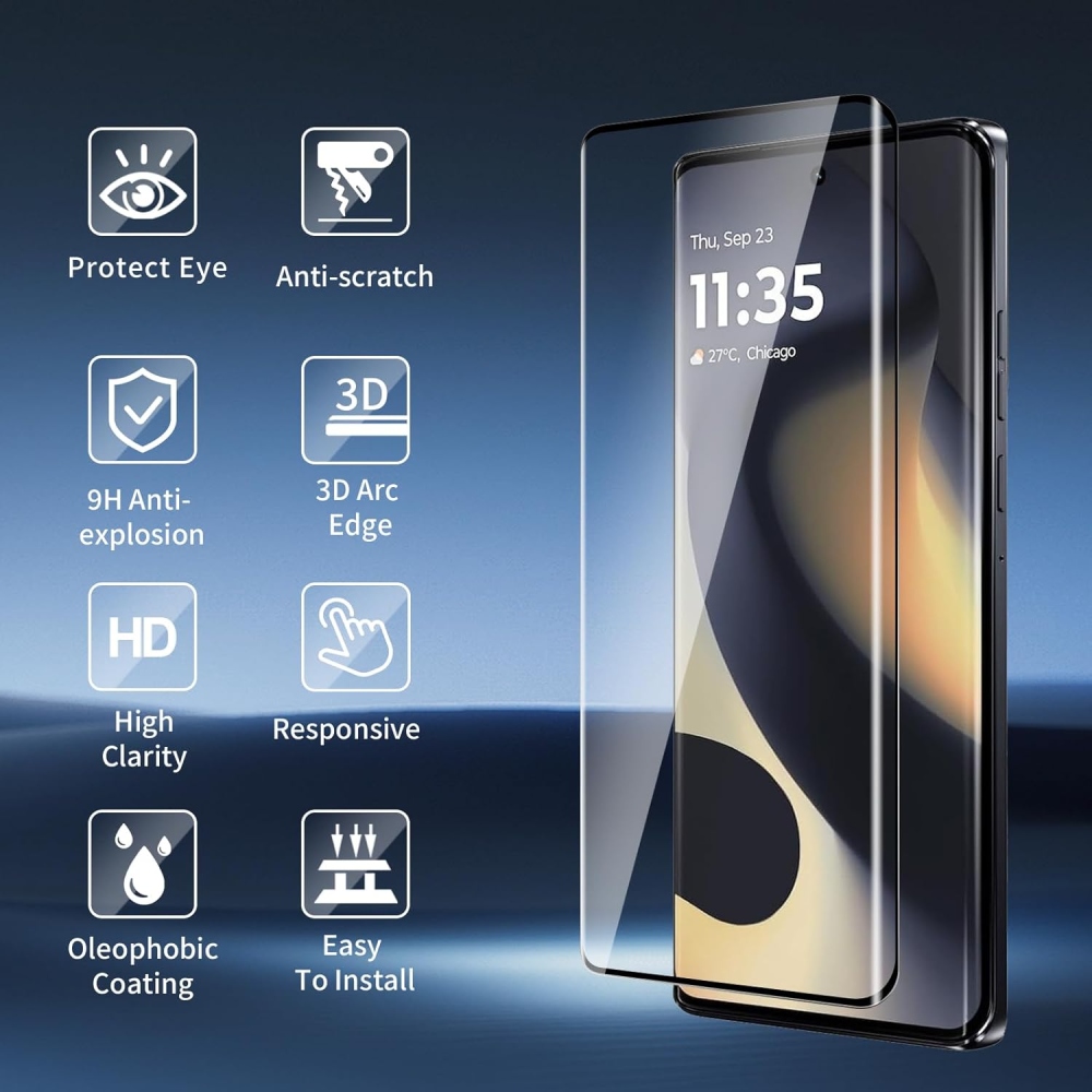 Silk celoplošné tvrzené sklo na mobil Motorola Edge 70 Pro 5G