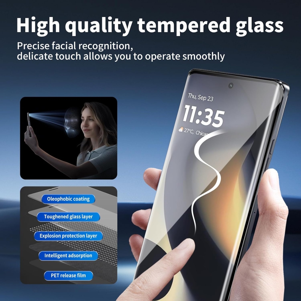 Silk celoplošné tvrzené sklo na mobil Motorola Edge 70 Pro 5G