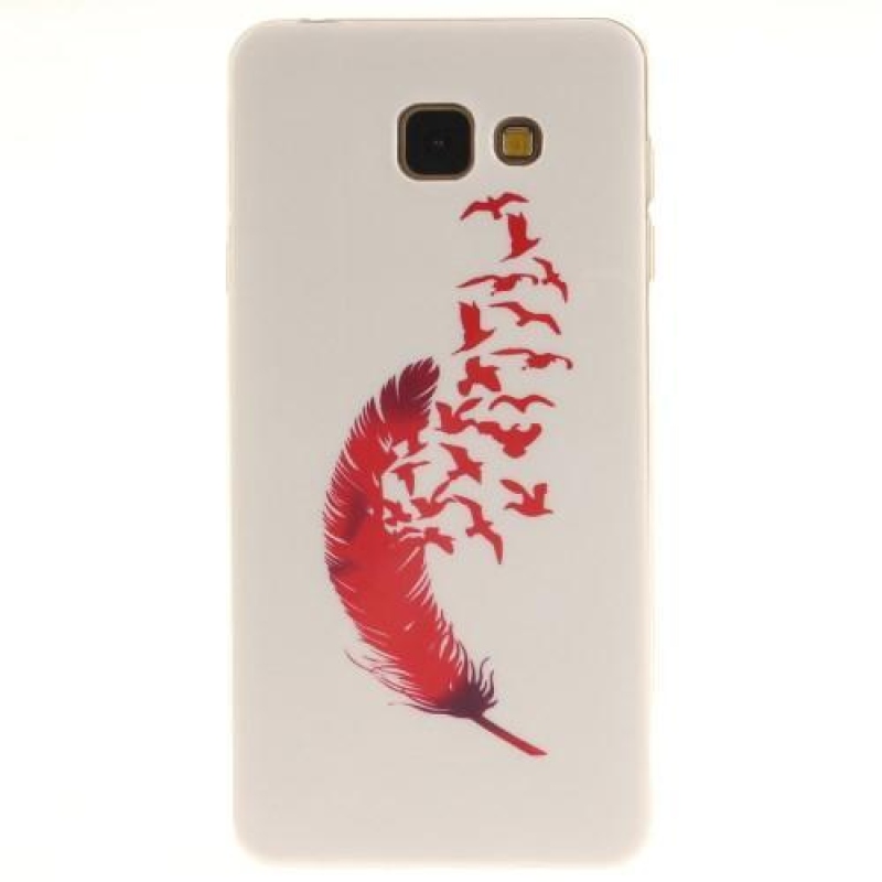 Silk gelový kryt na mobil Samsung Galaxy A3 (2016) - červené peříčko