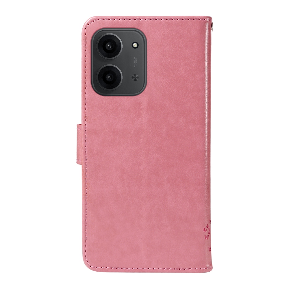 Trees knížkové pouzdro na Xiaomi Redmi 15C 4G/5G (173mm) - růžové