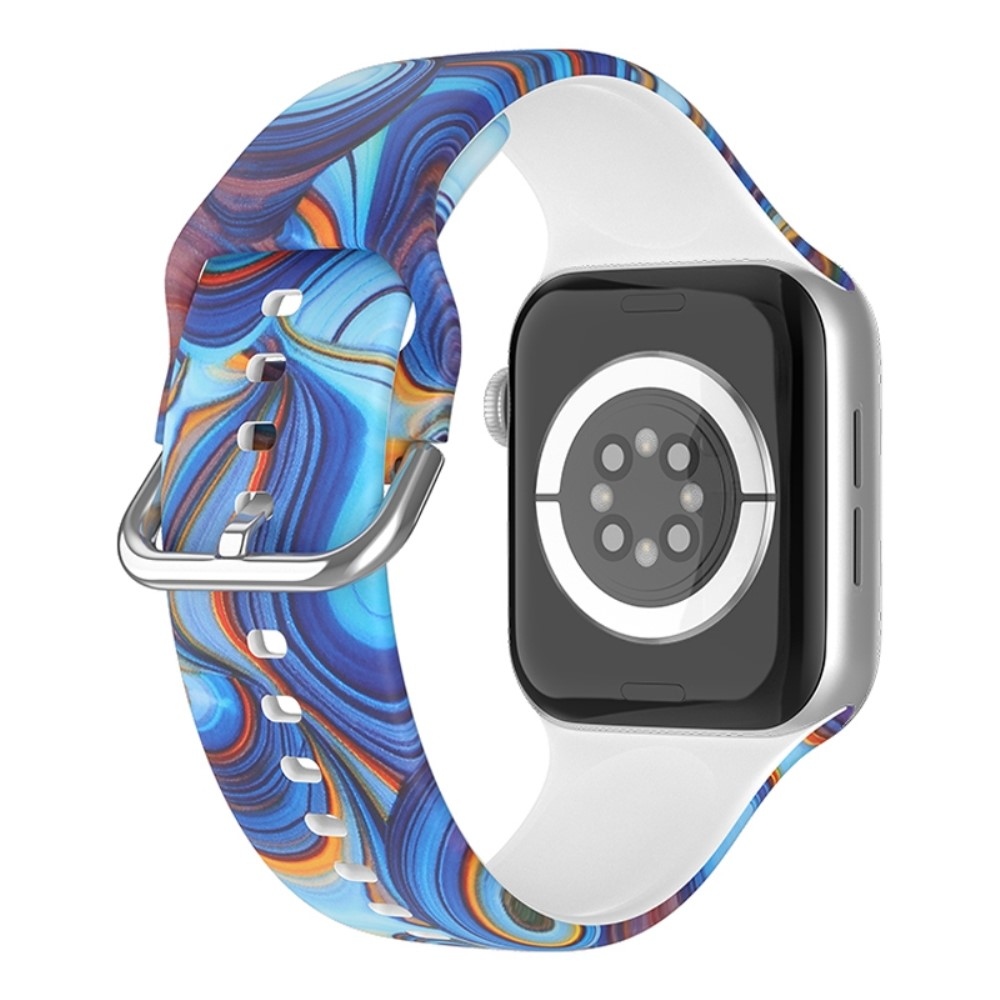 Print silikonový řemínek na Apple Watch Ultra/Ultra 2 49mm/SE/SE 2022/2023 44mm/9/8/7 45mm/6/5/4 44mm/3/2/1 42 mm - vzor F