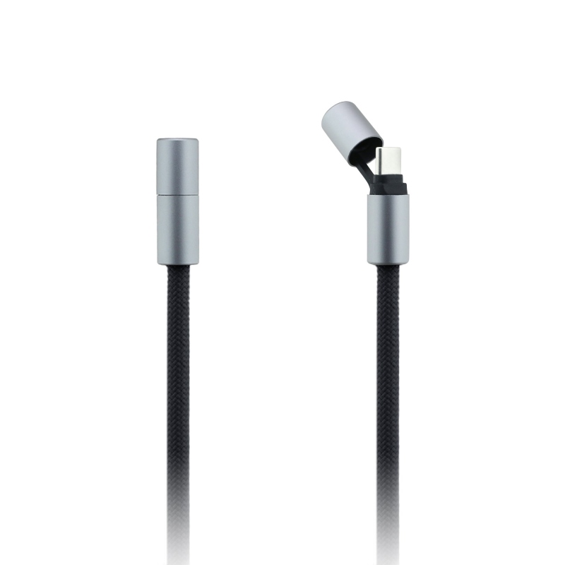 Karl Lagerfeld Ikonik Charm Popruh s Integrovaným Nabíjecím Kabelem USB-C/USB-C Black