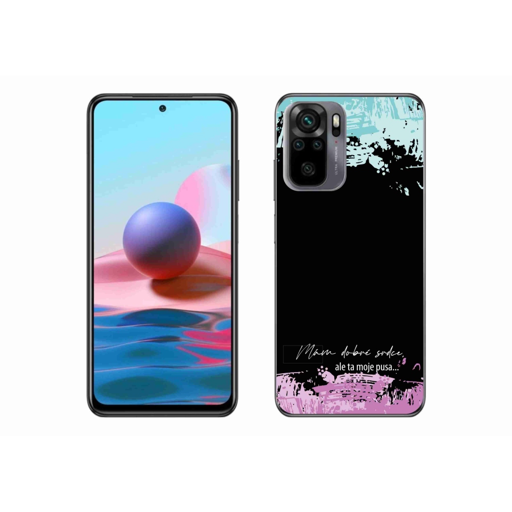 Gelový kryt mmCase na Xiaomi Redmi Note 10 4G - vtipný text 3 černé pozadí