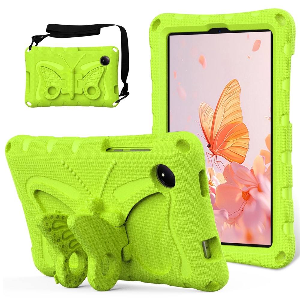 Kids Butterfly EVA odolné pouzdro s popruhem na tablet Xiaomi Redmi Pad SE 8.7 - zelené