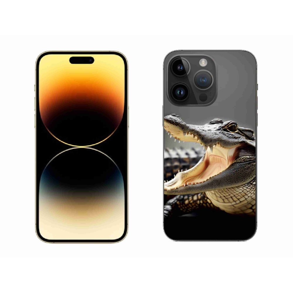 Gelový kryt mmCase na iPhone 14 Pro Max - krokodýl