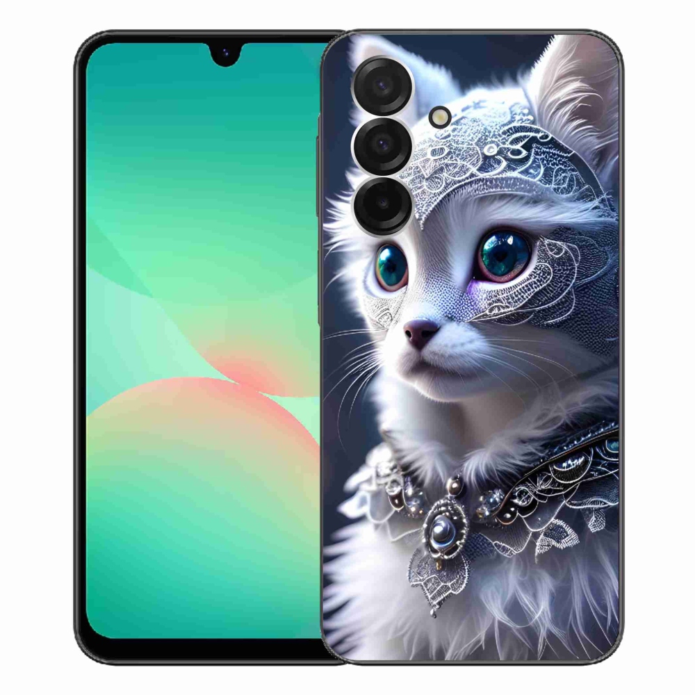 Gelový kryt mmCase na Samsung Galaxy A26 5G - bílá kočka