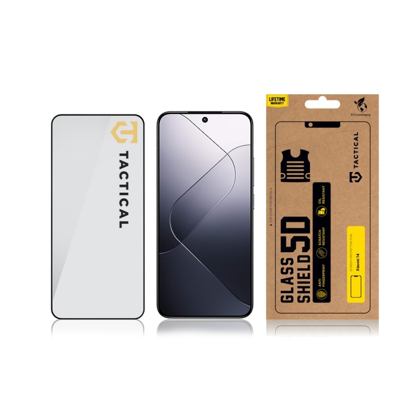 Tactical Glass Shield 5D sklo pro Xiaomi 14 Black