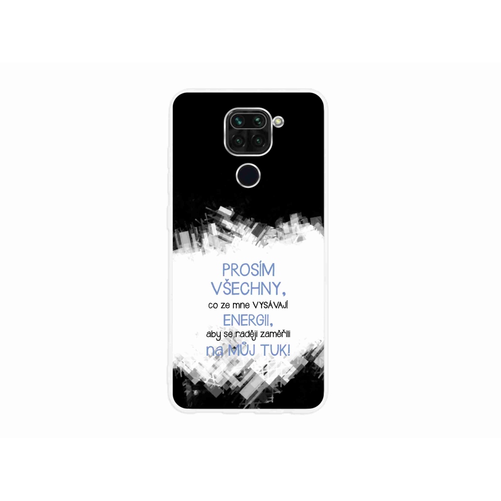 Gelový kryt mmCase na Xiaomi Redmi Note 9 - vtipný text 1 modrý