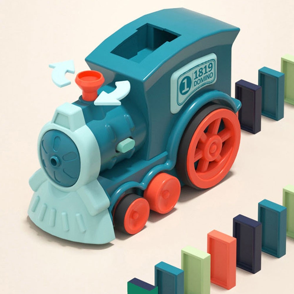 Elektrický vláček na domino 60 ks se světlem a zvukem