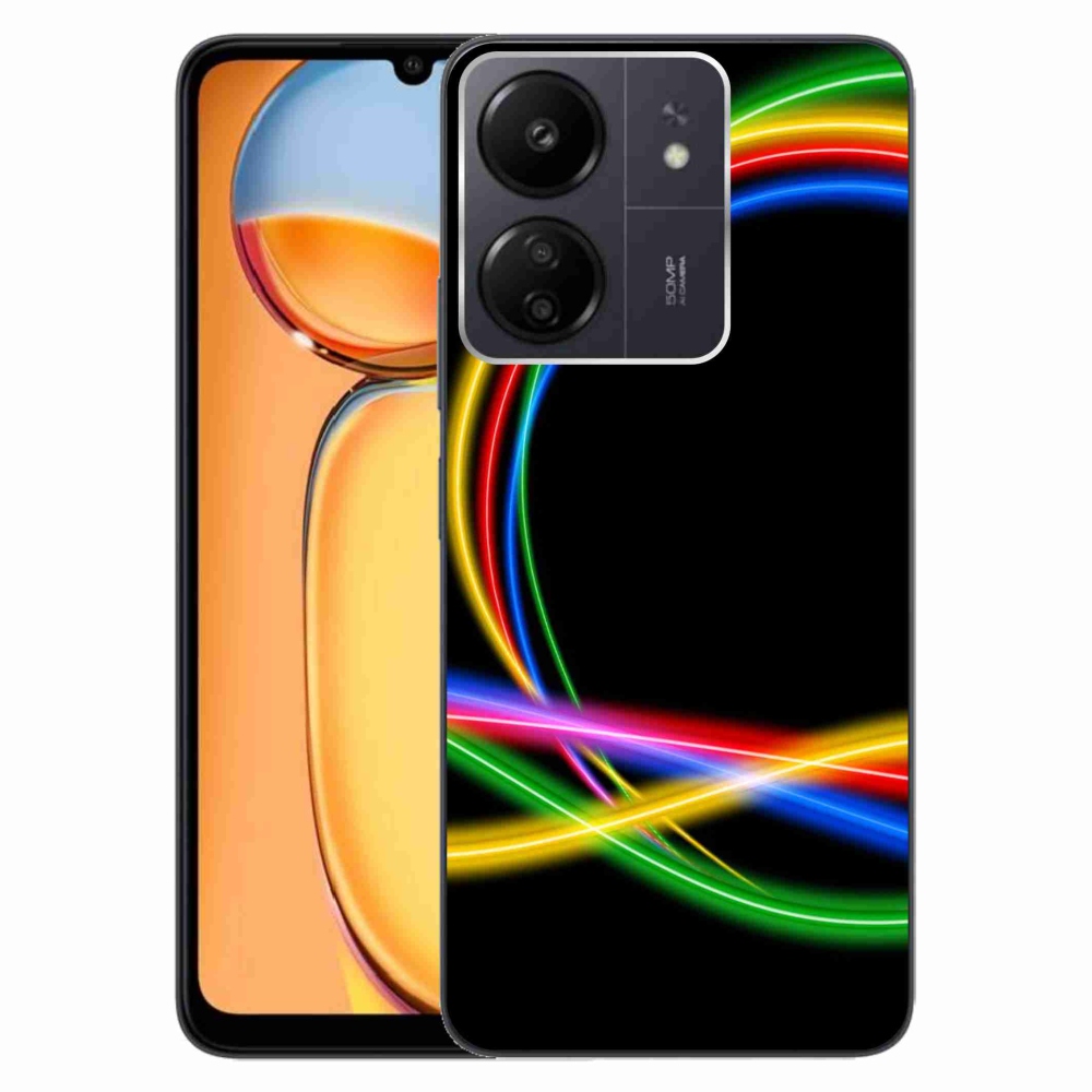 Gelový obal mmCase na Xiaomi Poco C65/Redmi 13C - neonové kruhy