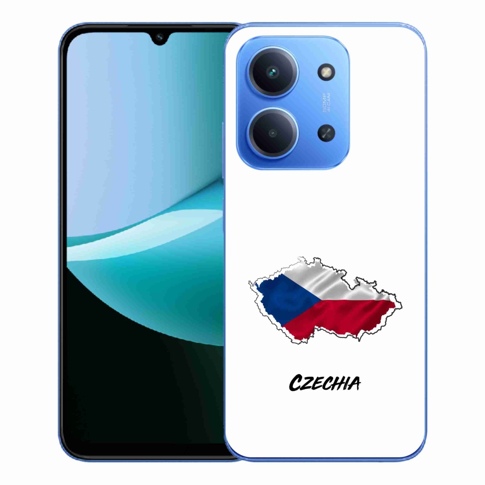 Gelový kryt mmCase na Xiaomi Redmi 15C 4G/5G (173mm) - Czechia bílé pozadí