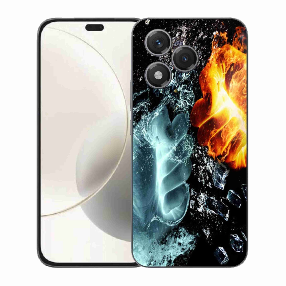 Gelový kryt mmCase na Honor 400 Lite - voda a oheň