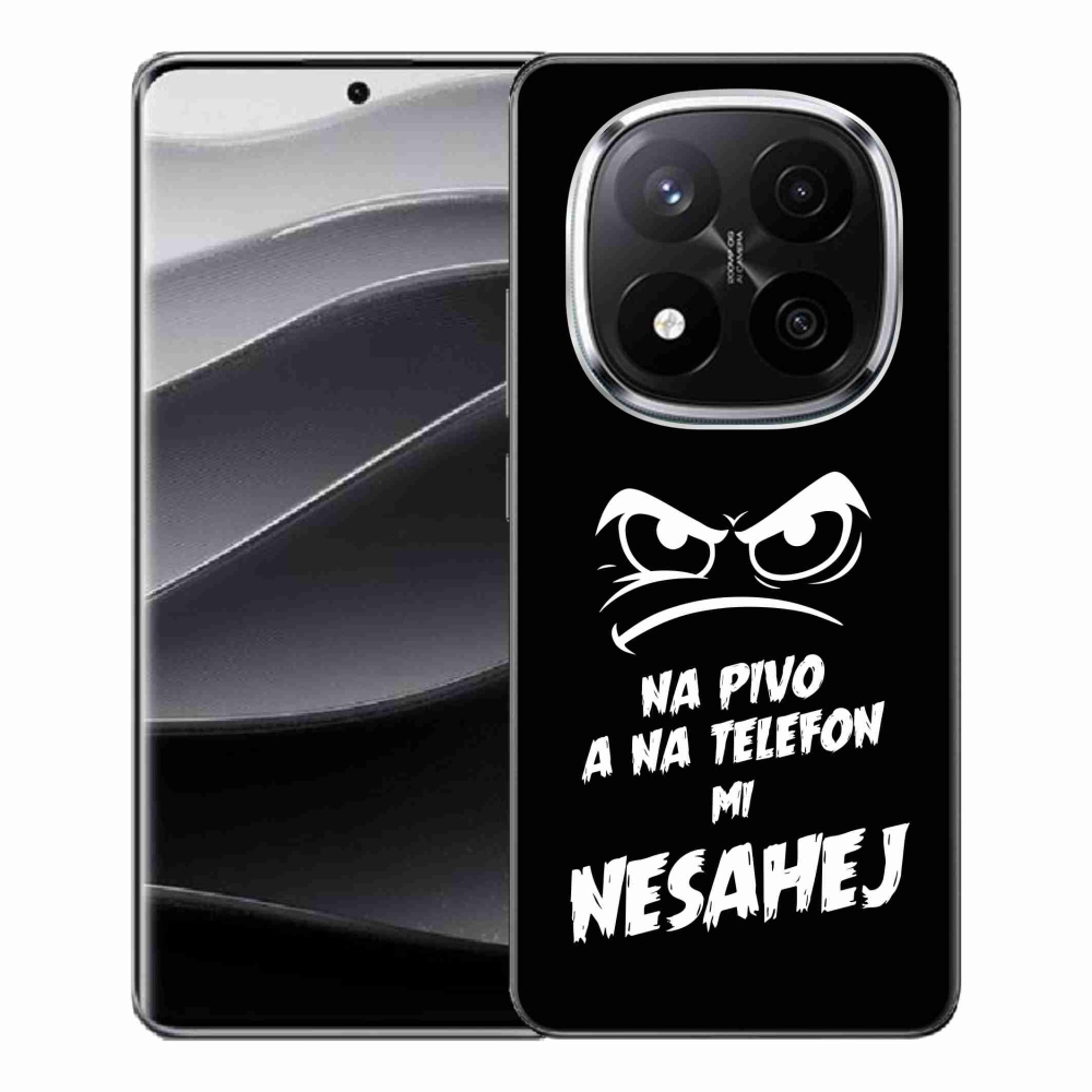 Gelový kryt mmCase na Xiaomi Redmi Note 14 Pro+ 5G - pivní motiv 2 černé pozadí