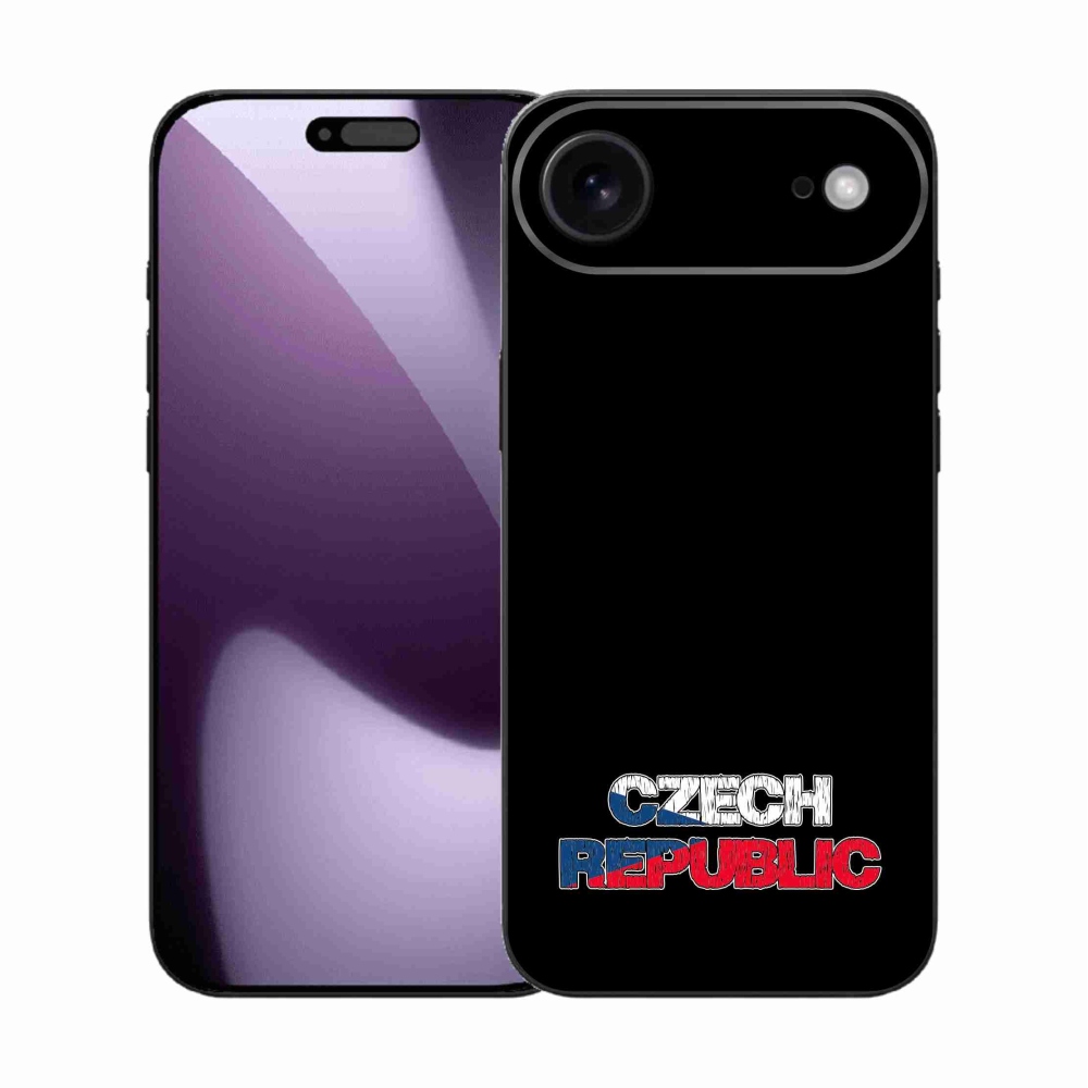 Gelový kryt mmCase na iPhone 17 Air - Czech Republic černé pozadí