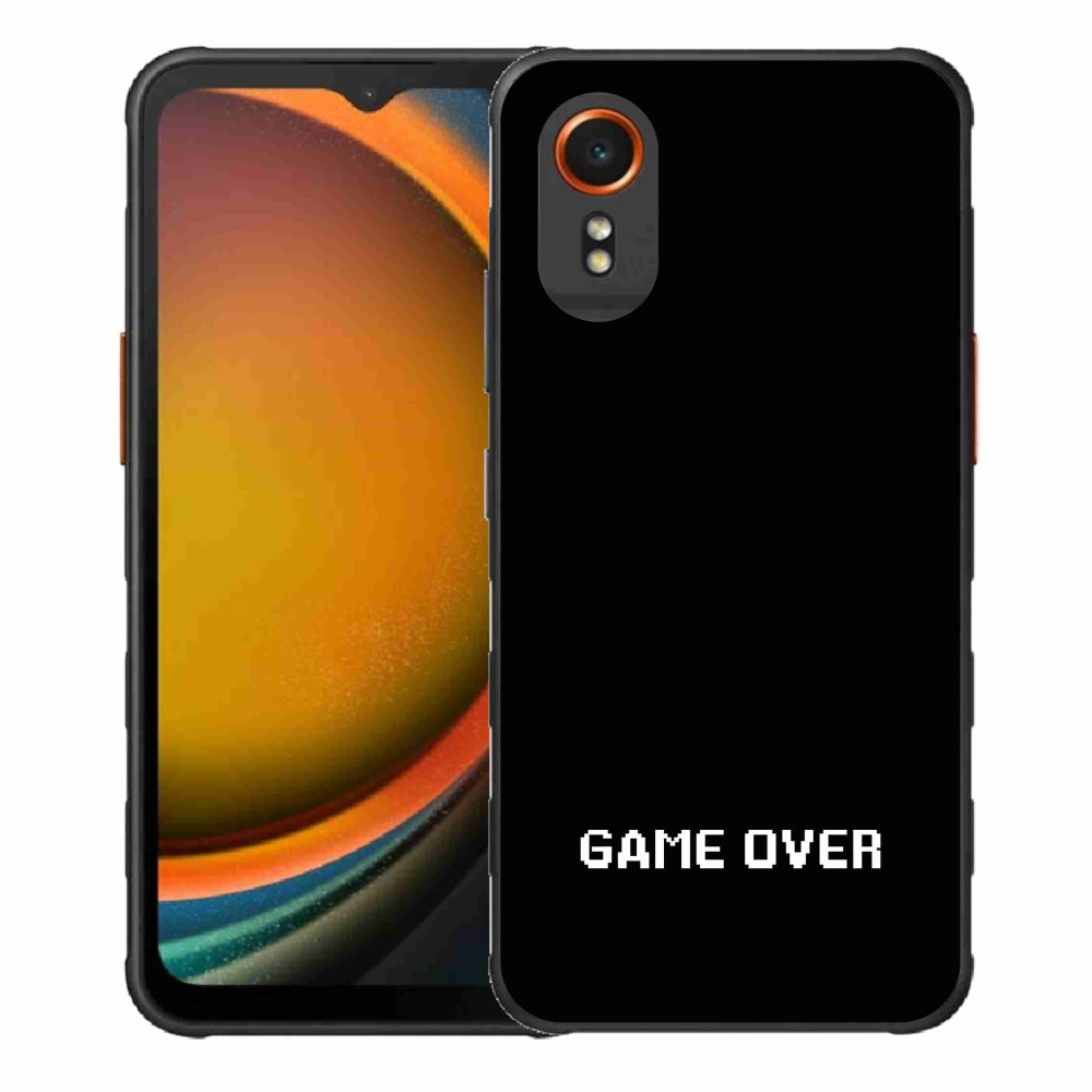 Gelový kryt mmCase na Samsung Galaxy Xcover 7 - game over černé pozadí