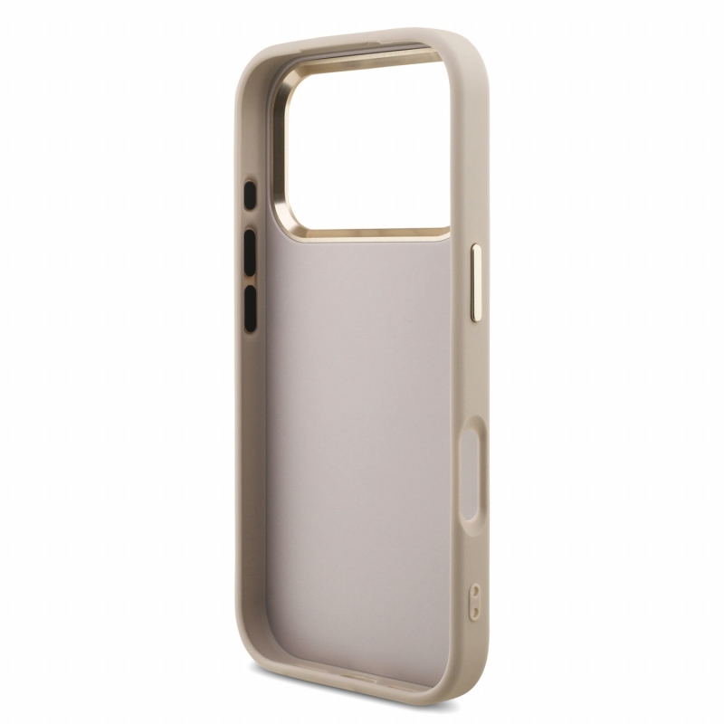 Guess PU 4G Metal Logo Strap Zadní Kryt pro iPhone 18 Pro Pink