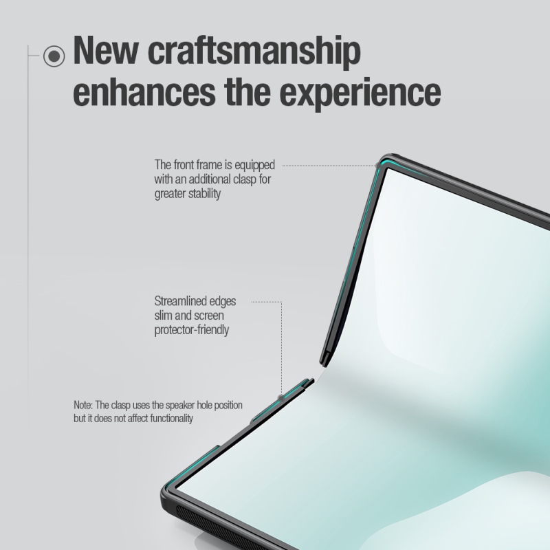 Nillkin Super Frosted FOLD Magnetic Pen Slot Zadní Kryt pro Samsung Galaxy Z Fold 8 Ultra Transparent Black