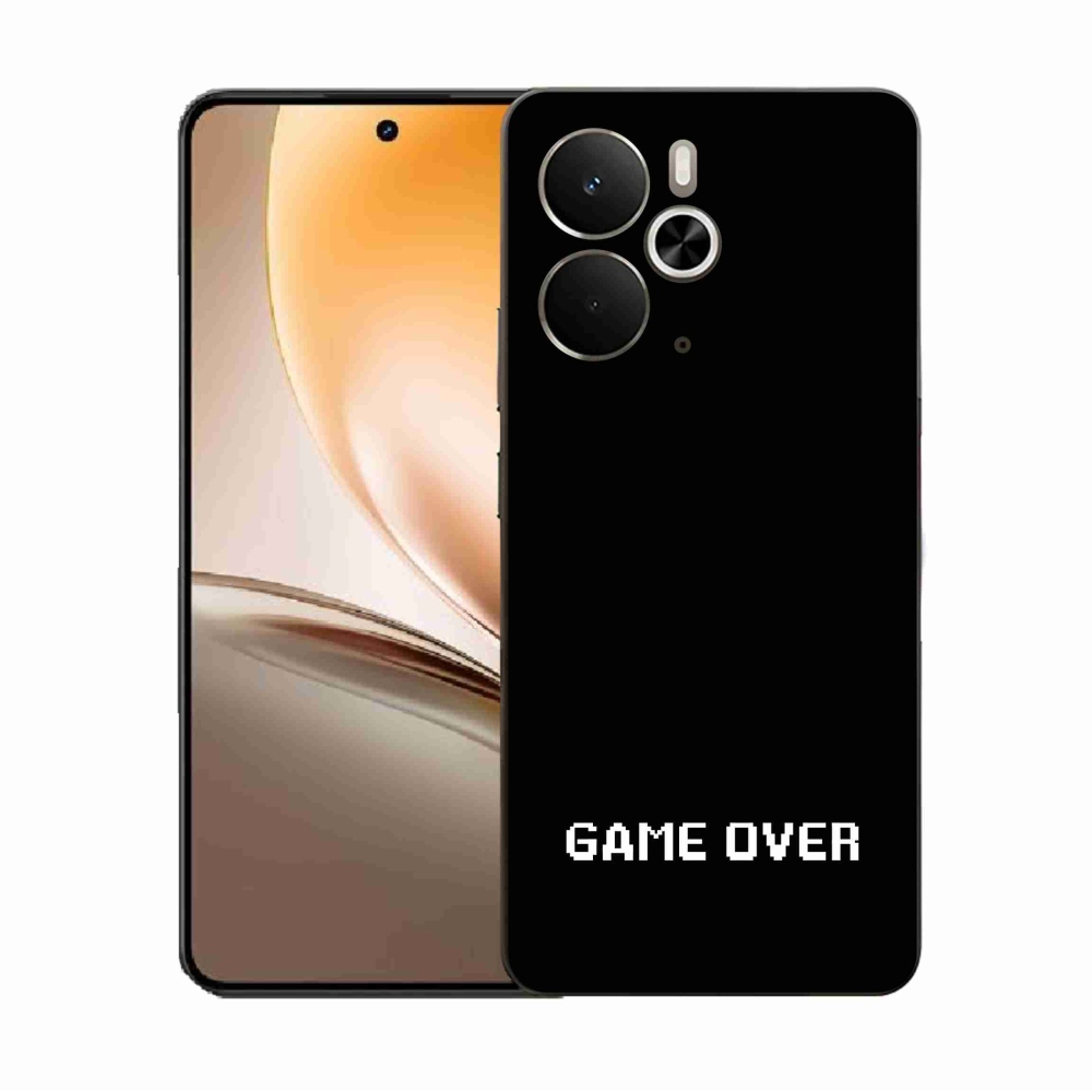 Gelový kryt mmCase na Realme 14 5G - game over černé pozadí