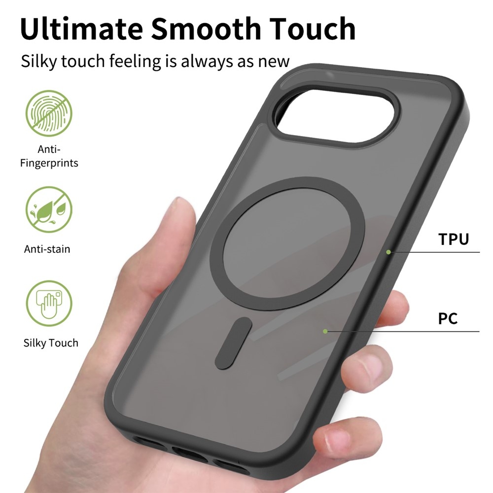 Skin gelový obal s pevnými zády a podporou MagSafe na Google Pixel 10a - černý