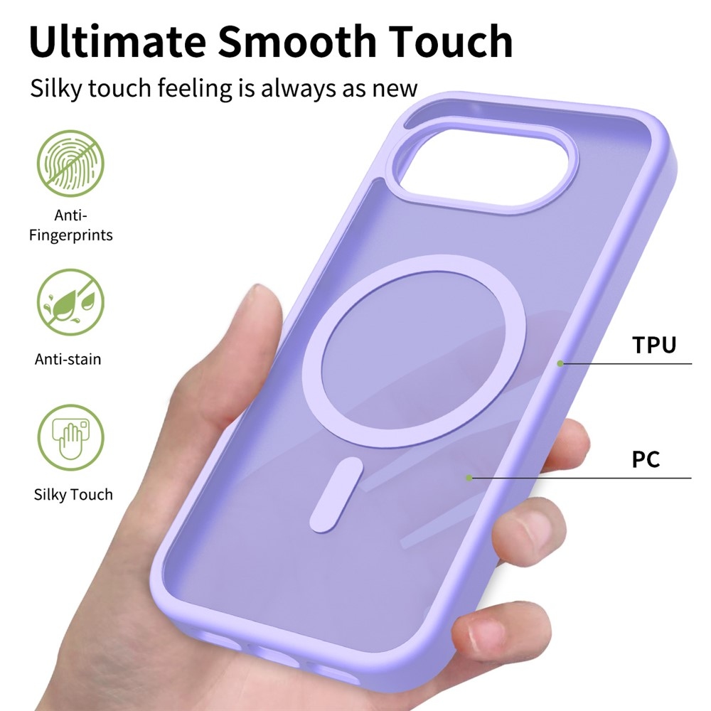 Skin gelový obal s pevnými zády a podporou MagSafe na Google Pixel 10a - fialový