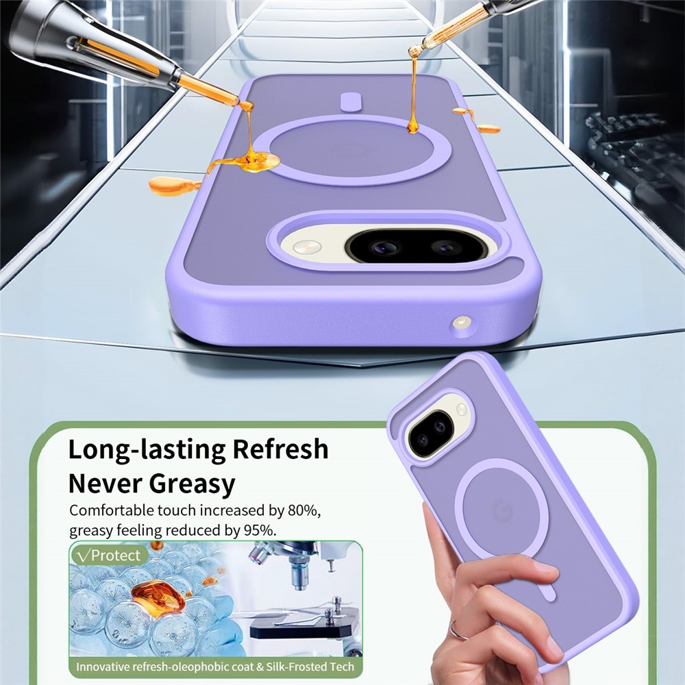 Skin gelový obal s pevnými zády a podporou MagSafe na Google Pixel 10a - fialový