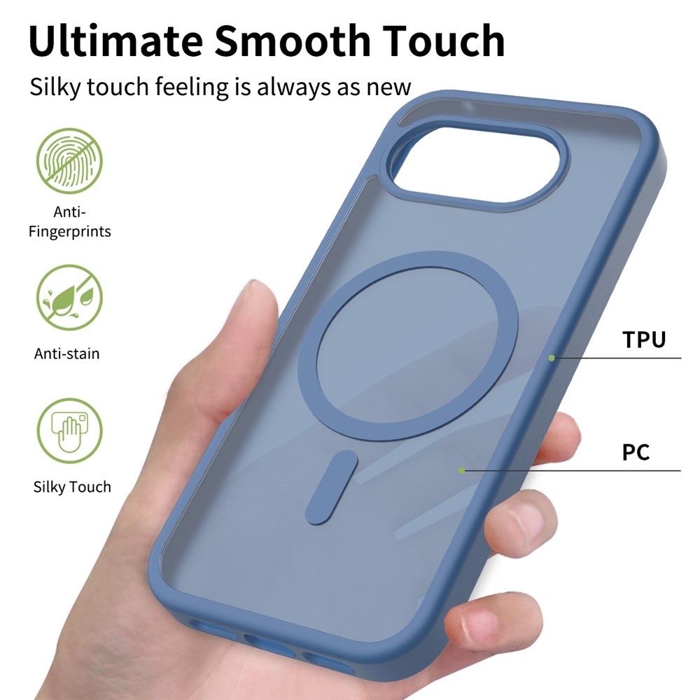 Skin gelový obal s pevnými zády a podporou MagSafe na Google Pixel 10a - modrý