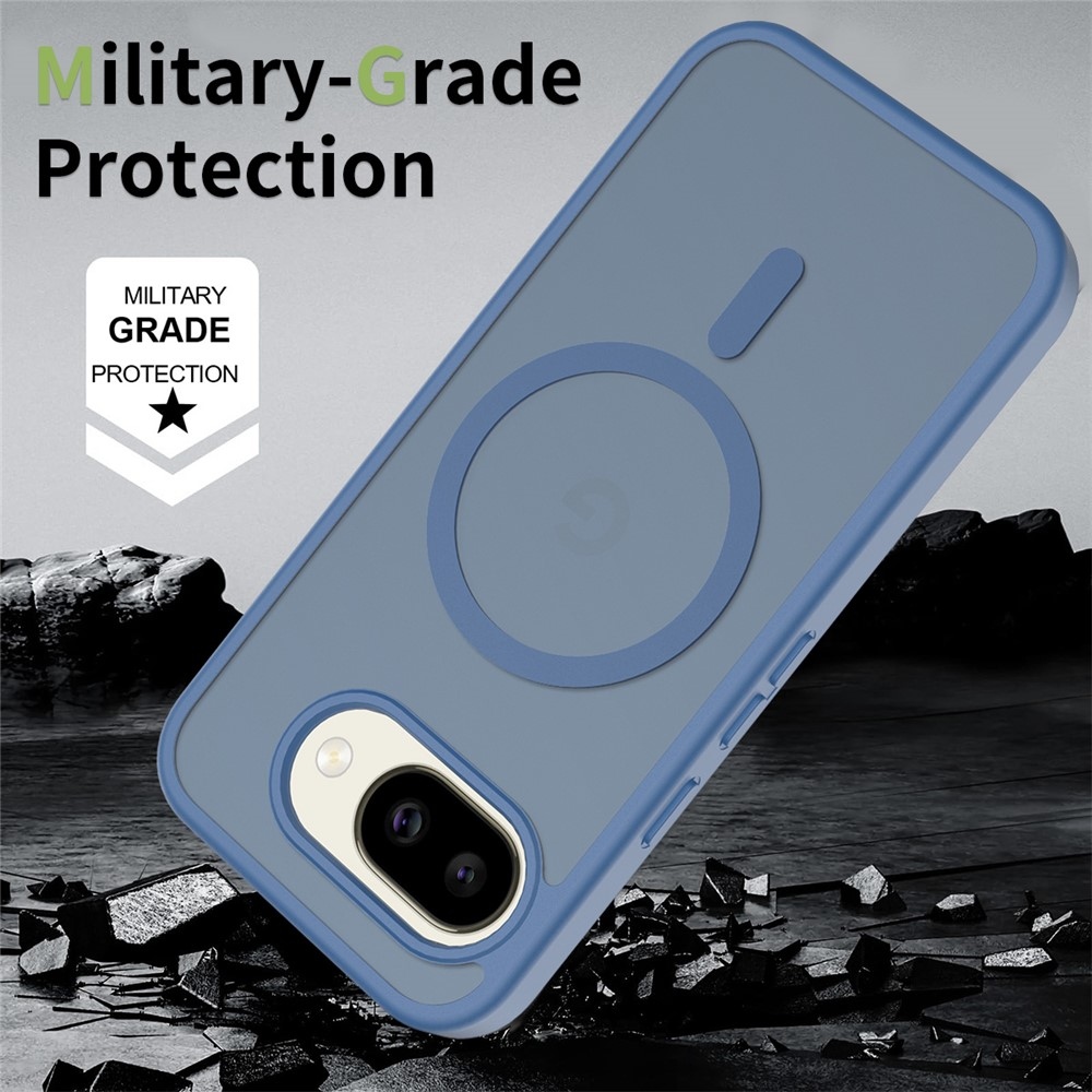 Skin gelový obal s pevnými zády a podporou MagSafe na Google Pixel 10a - modrý