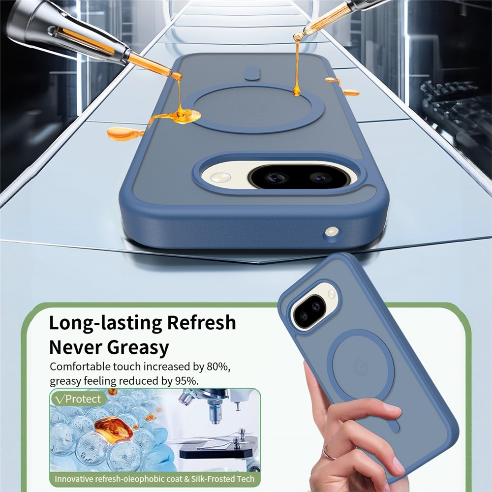 Skin gelový obal s pevnými zády a podporou MagSafe na Google Pixel 10a - modrý