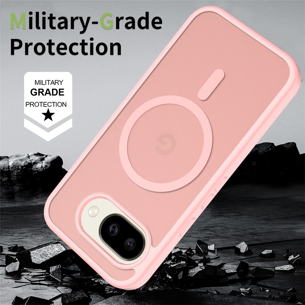 Skin gelový obal s pevnými zády a podporou MagSafe na Google Pixel 10a - růžový