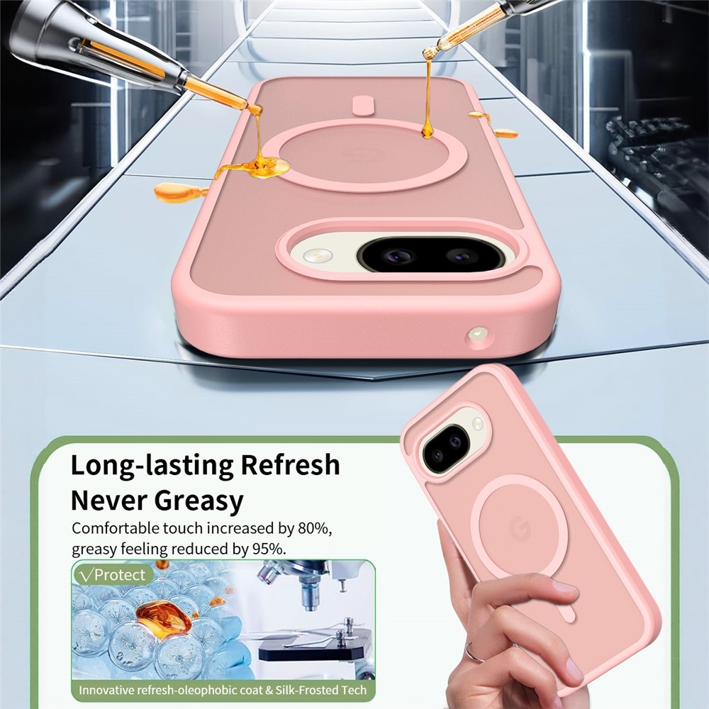 Skin gelový obal s pevnými zády a podporou MagSafe na Google Pixel 10a - růžový