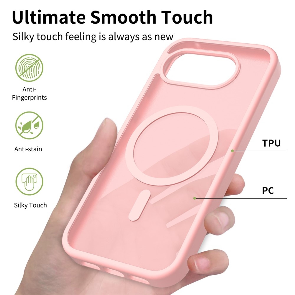 Skin gelový obal s pevnými zády a podporou MagSafe na Google Pixel 10a - růžový