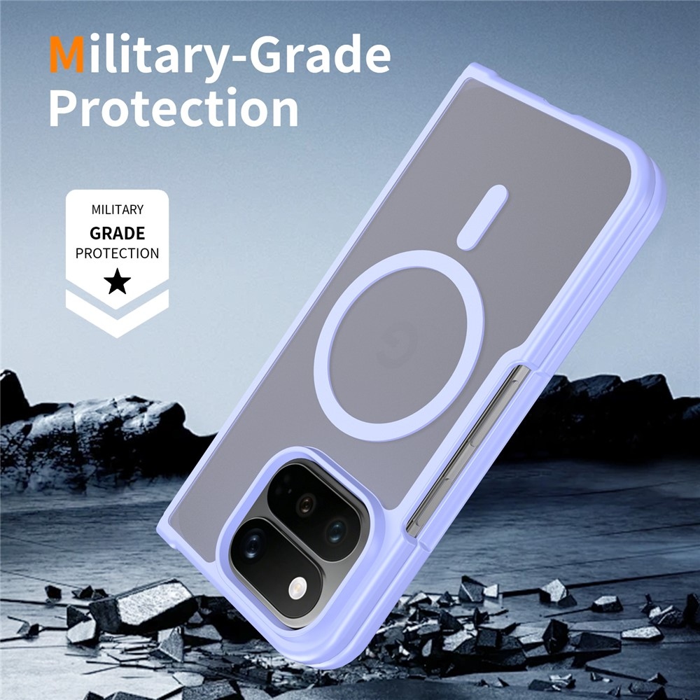 Skin gelový obal s pevnými zády a podporou MagSafe na Google Pixel 11 Pro Fold - fialový